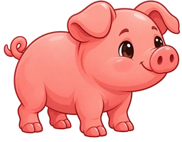 Cochon souriant